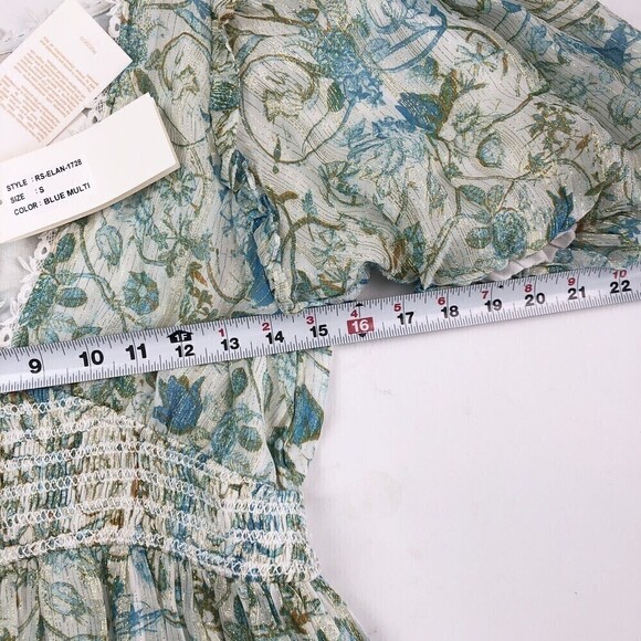 New Rococo Sand Elan midi Dress Teal size S - Picture 7 of 15